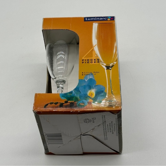 Luminarc ARC INTERNATIONAL 13767 FLUTE GLASS SET, 4 PIECE - Picture 1 of 7